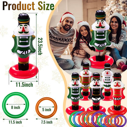 5-Pack: Christmas Nutcrackers Ring Toss Christmas Party Games Toys DailySale