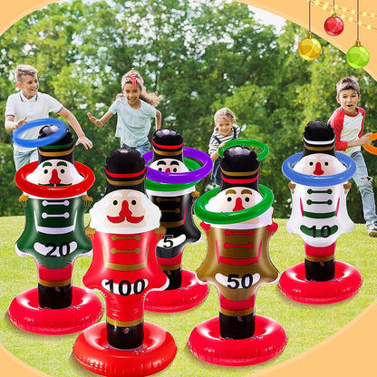 5-Pack: Christmas Nutcrackers Ring Toss Christmas Party Games Toys DailySale