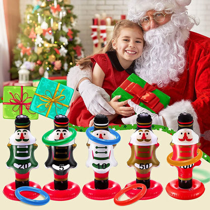 5-Pack: Christmas Nutcrackers Ring Toss Christmas Party Games Toys DailySale