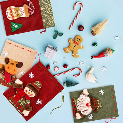 5-Pack: Drawstring Christmas Bags DailySale