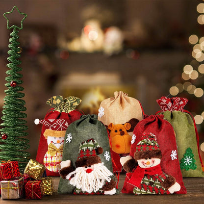 5-Pack: Drawstring Christmas Bags DailySale