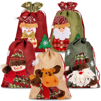 5-Pack: Drawstring Christmas Bags DailySale