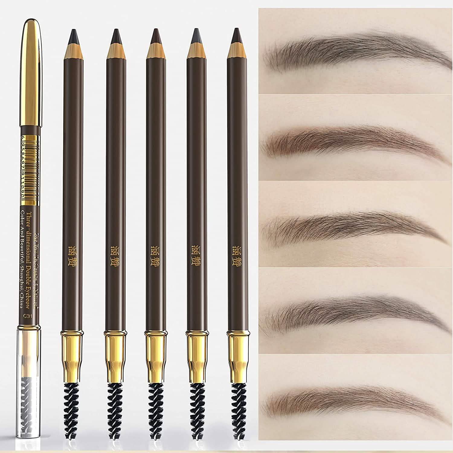 5-Pack: Eyebrow Pencil Longlasting Waterproof Durable Liner DailySale