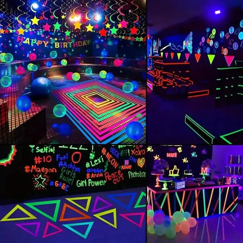 5-Pack:  Fluorescent Light Tape for Party Decorations, Birthdays & Crafts DailySale