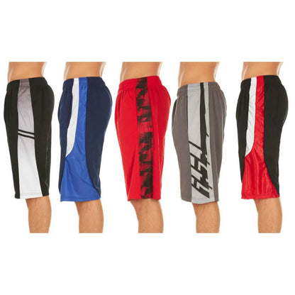 5-Pack: Men's Active Athletic Assorted Performance Shorts DailySale