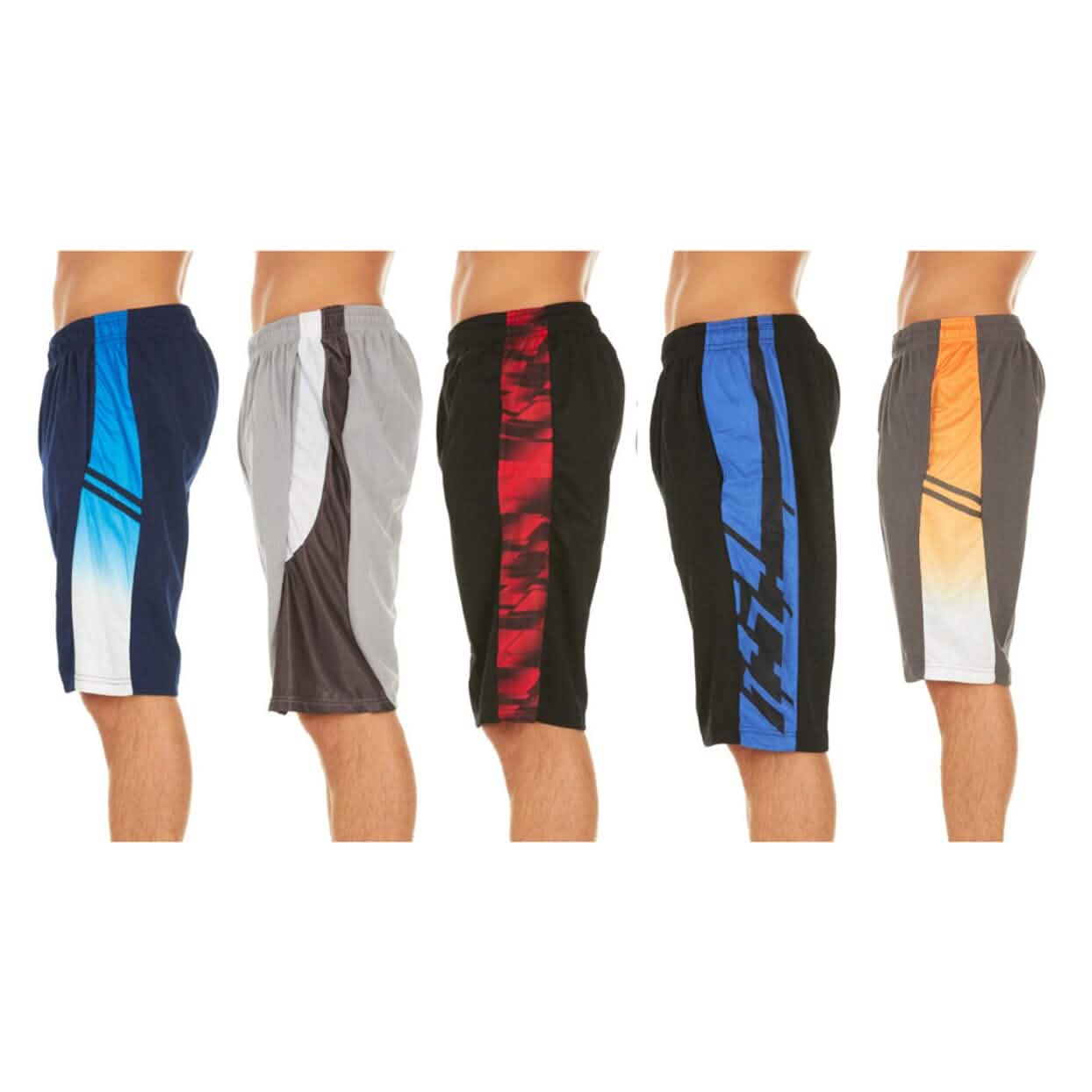 5-Pack: Men's Active Athletic Assorted Performance Shorts DailySale