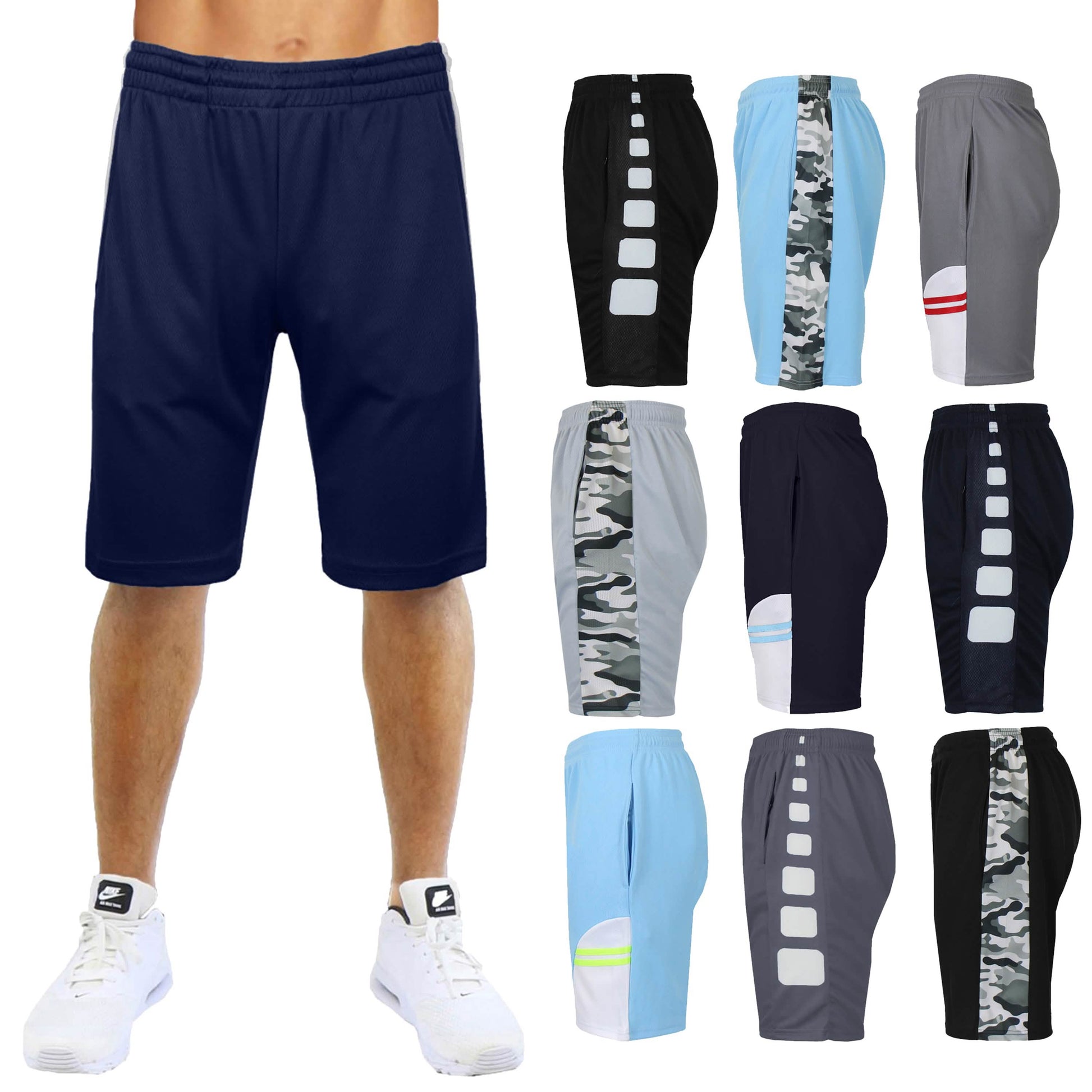 5-Pack: Men's Moisture Wicking Active Mesh Shorts DailySale