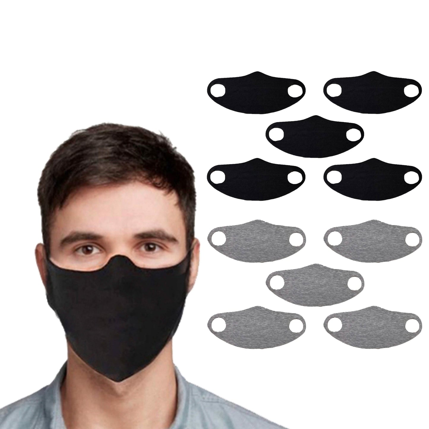 5-Pack: Men's & Women's Washable Reusable Stretch Fabric Seamless Face Mask DailySale