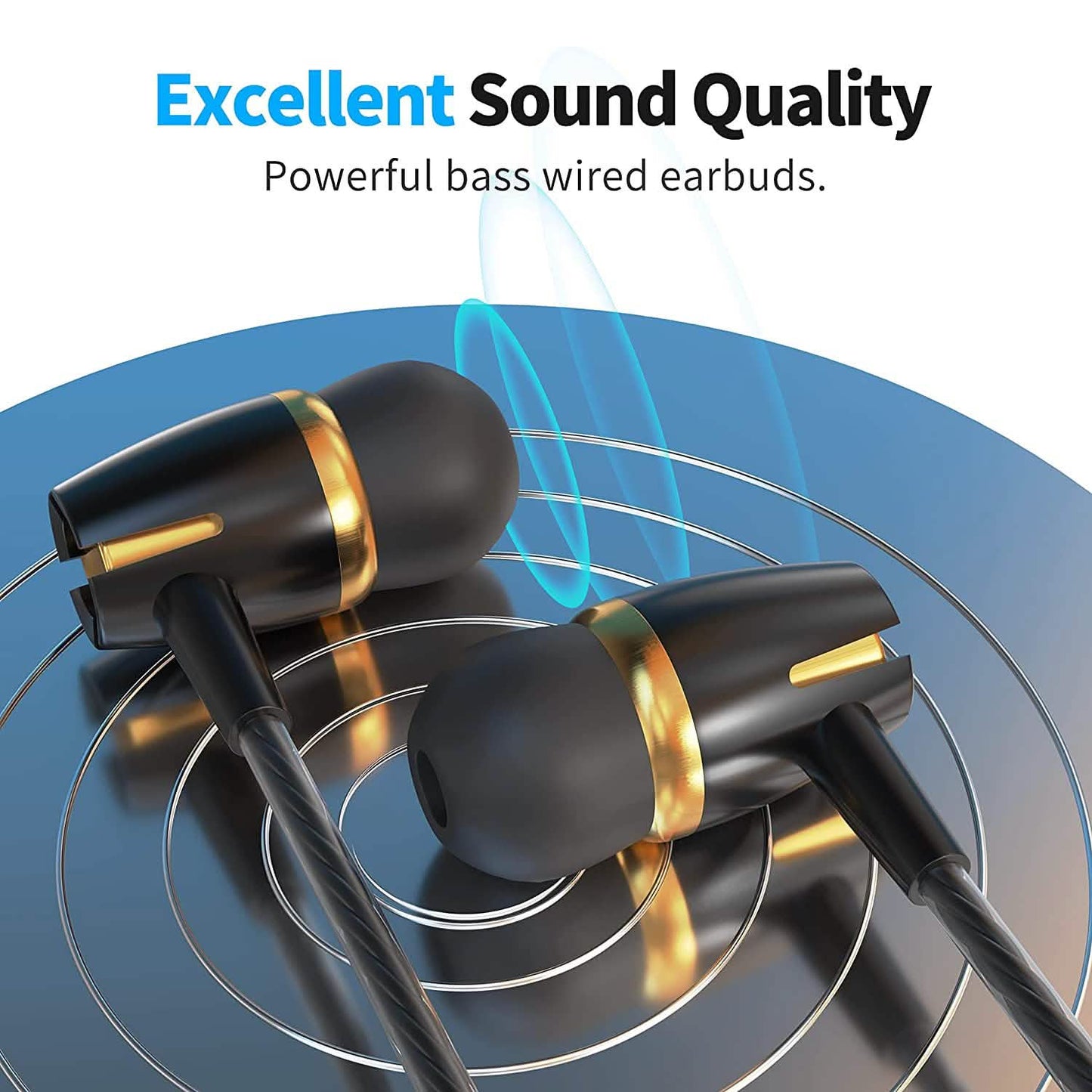 5-Pack: Microphone Wired Earbuds Isolating In-Ear Headphones DailySale
