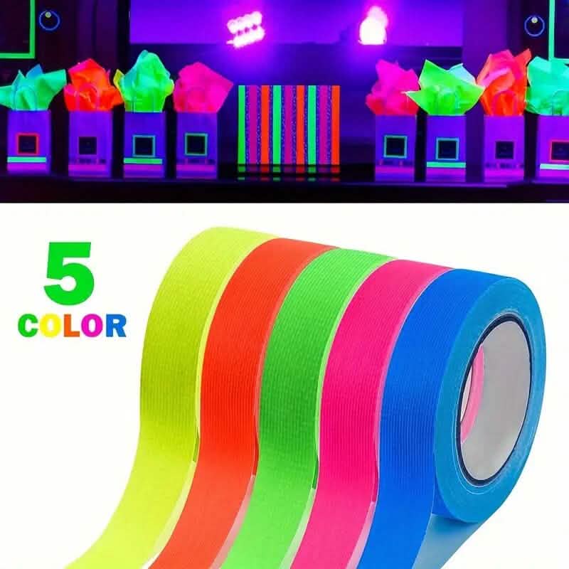 5-Pack: Neon Fluorescent Tape Set DailySale