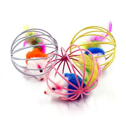 5-Pack: Pet Cat Kitten Playing Mouse Ball Cage DailySale
