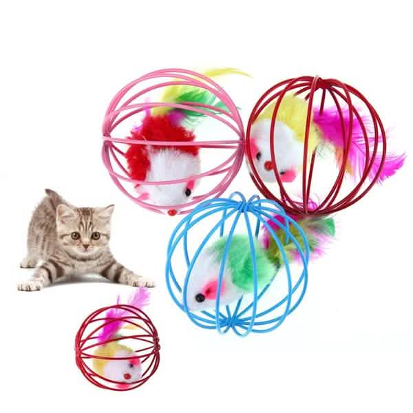5-Pack: Pet Cat Kitten Playing Mouse Ball Cage DailySale