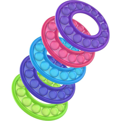 5-Pack: Pop It Fidget Toy Sensory Push Bubble Circle Pop Its DailySale