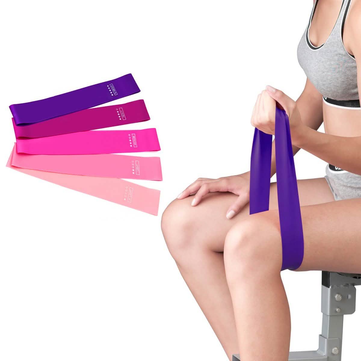5-Pack: Precision Workout Yoga Fitness Exercise Bands Loops DailySale