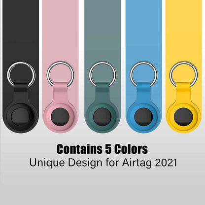 5-Pack: Silicone Airtag Holder with Anti-Lost Keychain DailySale
