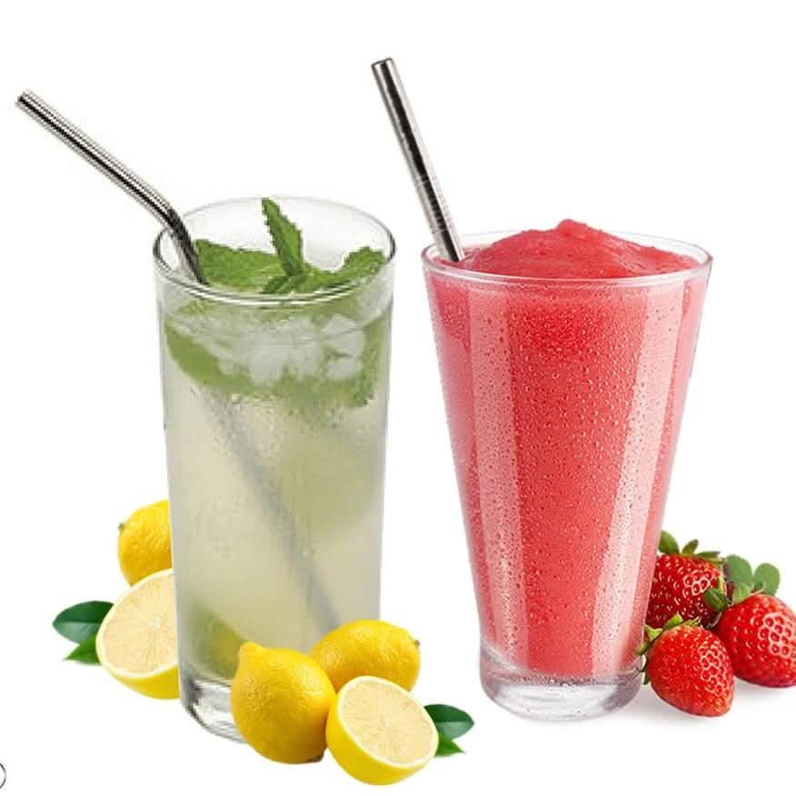 5-Pack: Stainless Steel Bend Or Straight Drinking Straws DailySale