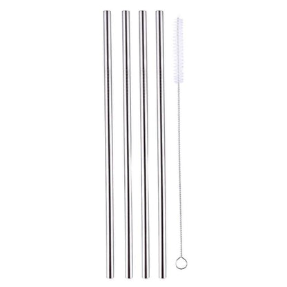 5-Pack: Stainless Steel Bend Or Straight Drinking Straws DailySale