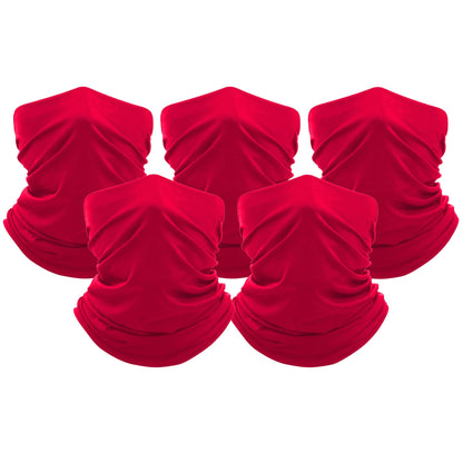 5-Pack: Unisex Moisture Wicking Gaiter Face Neck Scarf Bandanna DailySale