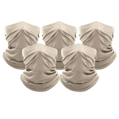 5-Pack: Unisex Moisture Wicking Gaiter Face Neck Scarf Bandanna DailySale