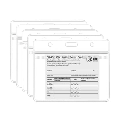 5-Pack: Waterproof Clear Sleeve CDC Vaccination Card Immunization Record Holder DailySale