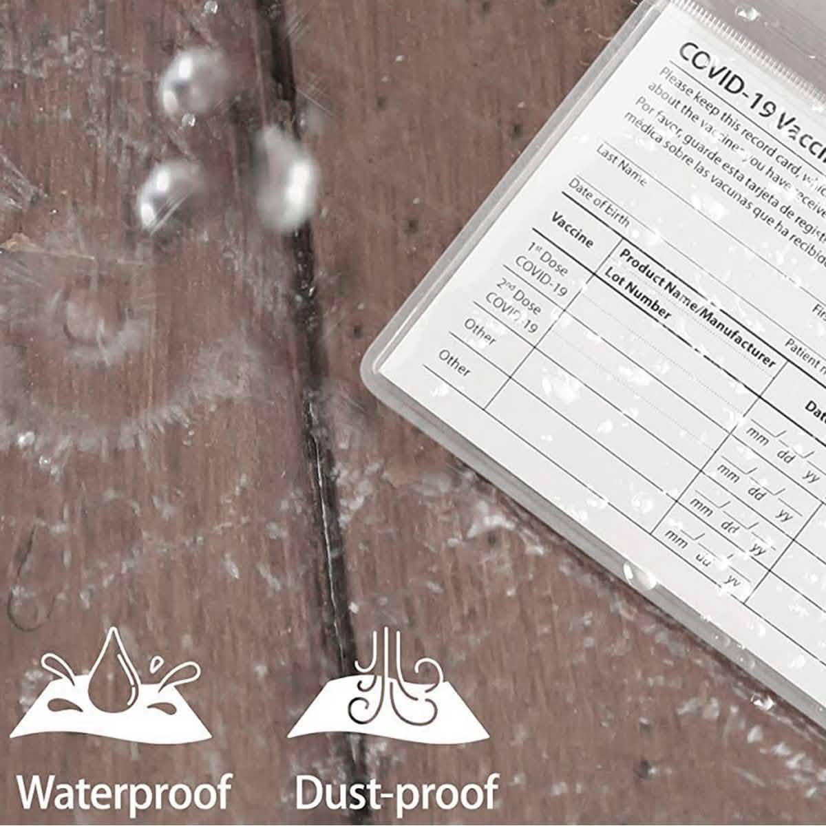5-Pack: Waterproof Clear Sleeve CDC Vaccination Card Immunization Record Holder DailySale