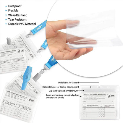 5-Pack: Waterproof Clear Sleeve CDC Vaccination Card Immunization Record Holder DailySale