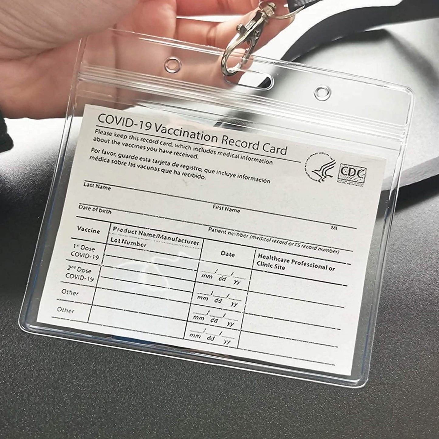5-Pack: Waterproof Clear Sleeve CDC Vaccination Card Immunization Record Holder DailySale