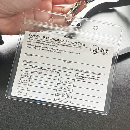 5-Pack: Waterproof Clear Sleeve CDC Vaccination Card Immunization Record Holder DailySale