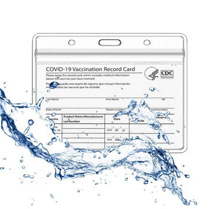 5-Pack: Waterproof Clear Sleeve CDC Vaccination Card Immunization Record Holder DailySale
