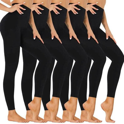 5-Pack: Women’s Fleece Lined High Waist Leggings DailySale