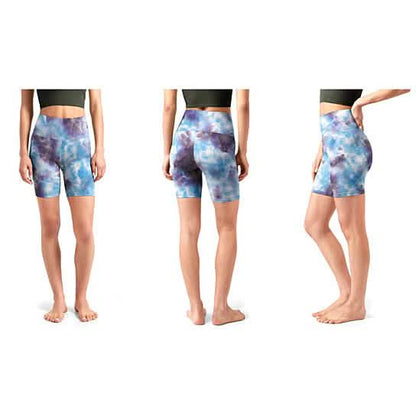 5-Pack: Women's High Waisted Tie Dye Athletic Biker Shorts DailySale