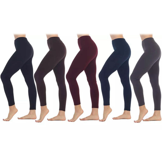 5-Pack: Women's Premium Fleece-Lined Leggings DailySale
