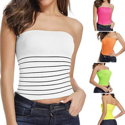 5-Pack: Women's Seamless Long Length Bandeau Bra Tops Tube Tops DailySale