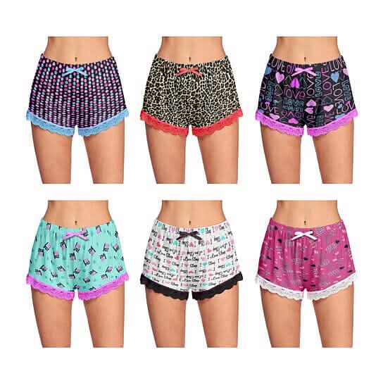 5-Pack: Women's Soft Comfy Printed Lounge Sleep Pajama Short DailySale