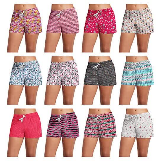 5-Pack: Women's Soft Comfy Printed Lounge Sleep Pajama Short DailySale