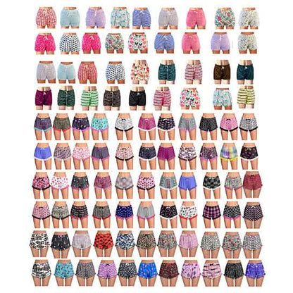 5-Pack: Women's Soft Comfy Printed Lounge Sleep Pajama Short DailySale