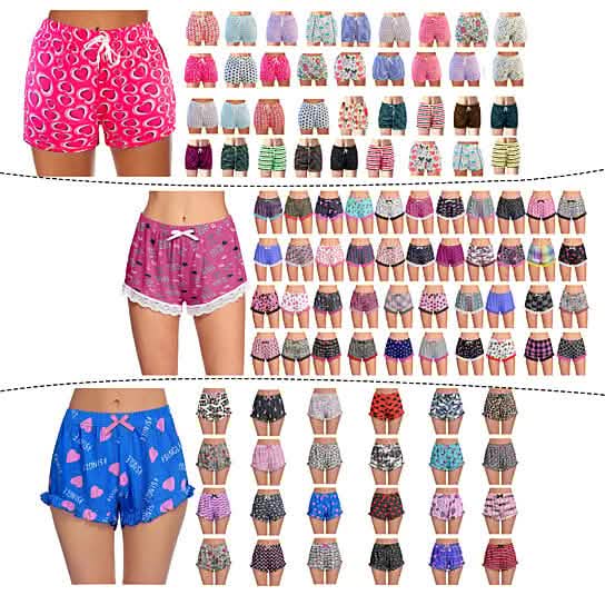 5-Pack: Women's Soft Comfy Printed Lounge Sleep Pajama Short DailySale