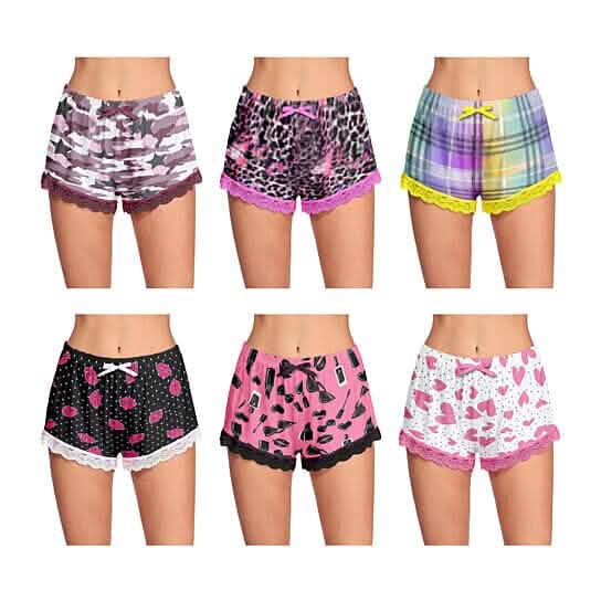 5-Pack: Women's Soft Comfy Printed Lounge Sleep Pajama Short DailySale