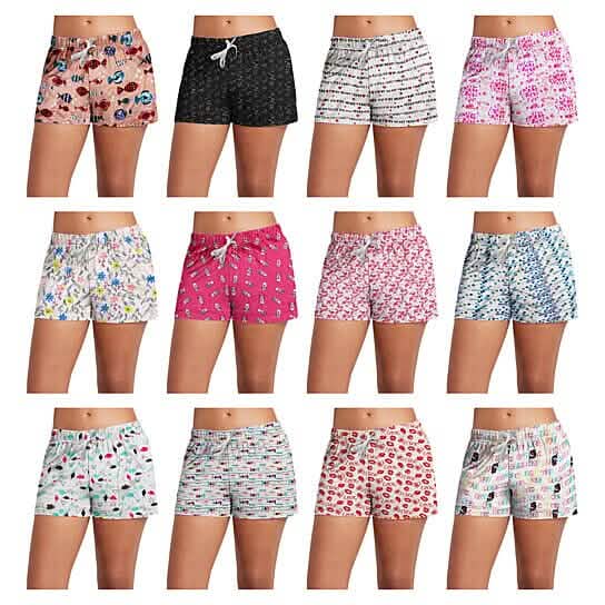 5-Pack: Women's Soft Comfy Printed Lounge Sleep Pajama Short DailySale