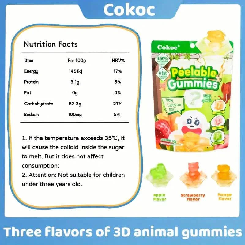 5-Packs: Fun Peeled Gummies - Mixed Styles, Different Flavors, Resealable Bags DailySale
