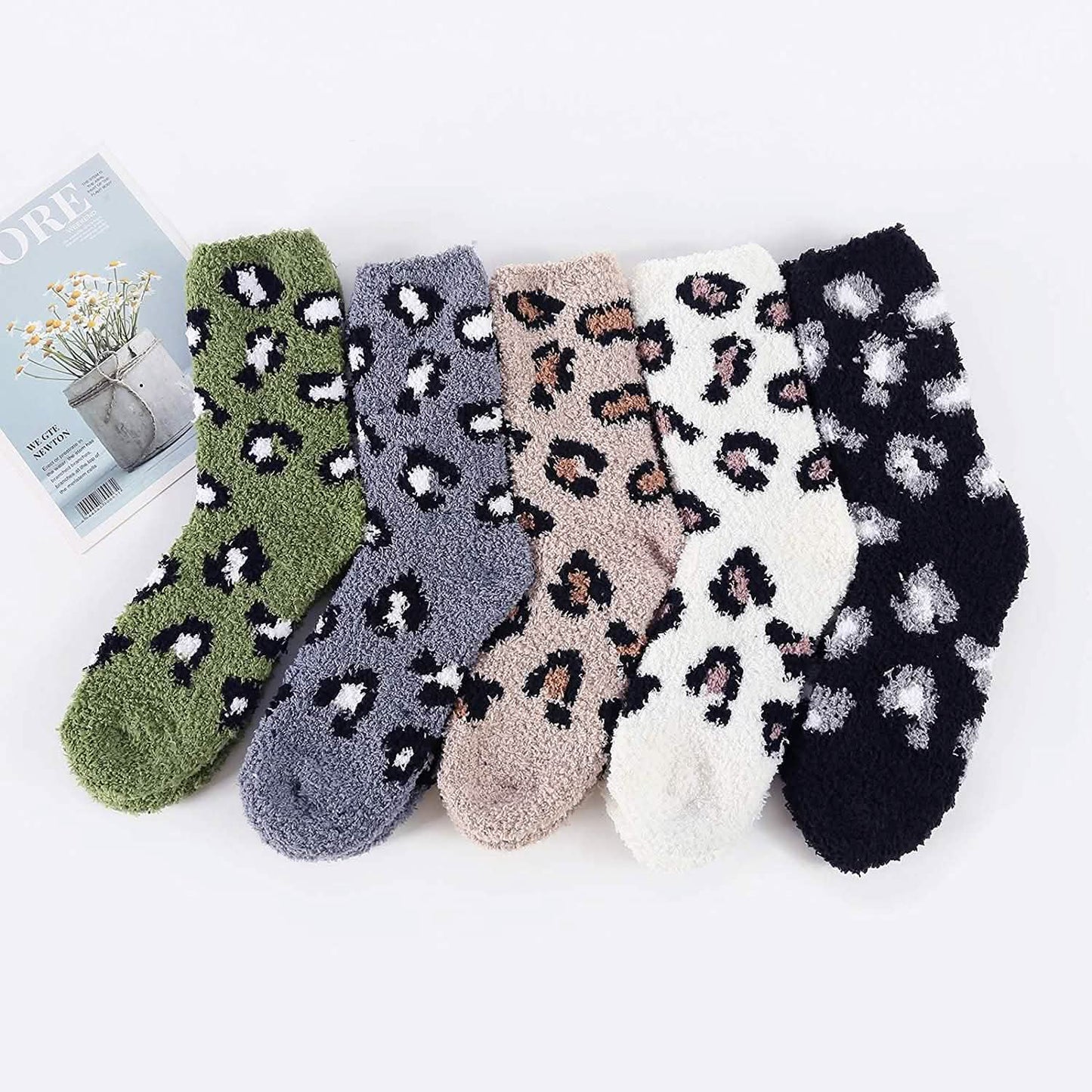 5-Pair: Womens Fuzzy Socks Winter Slipper Socks DailySale