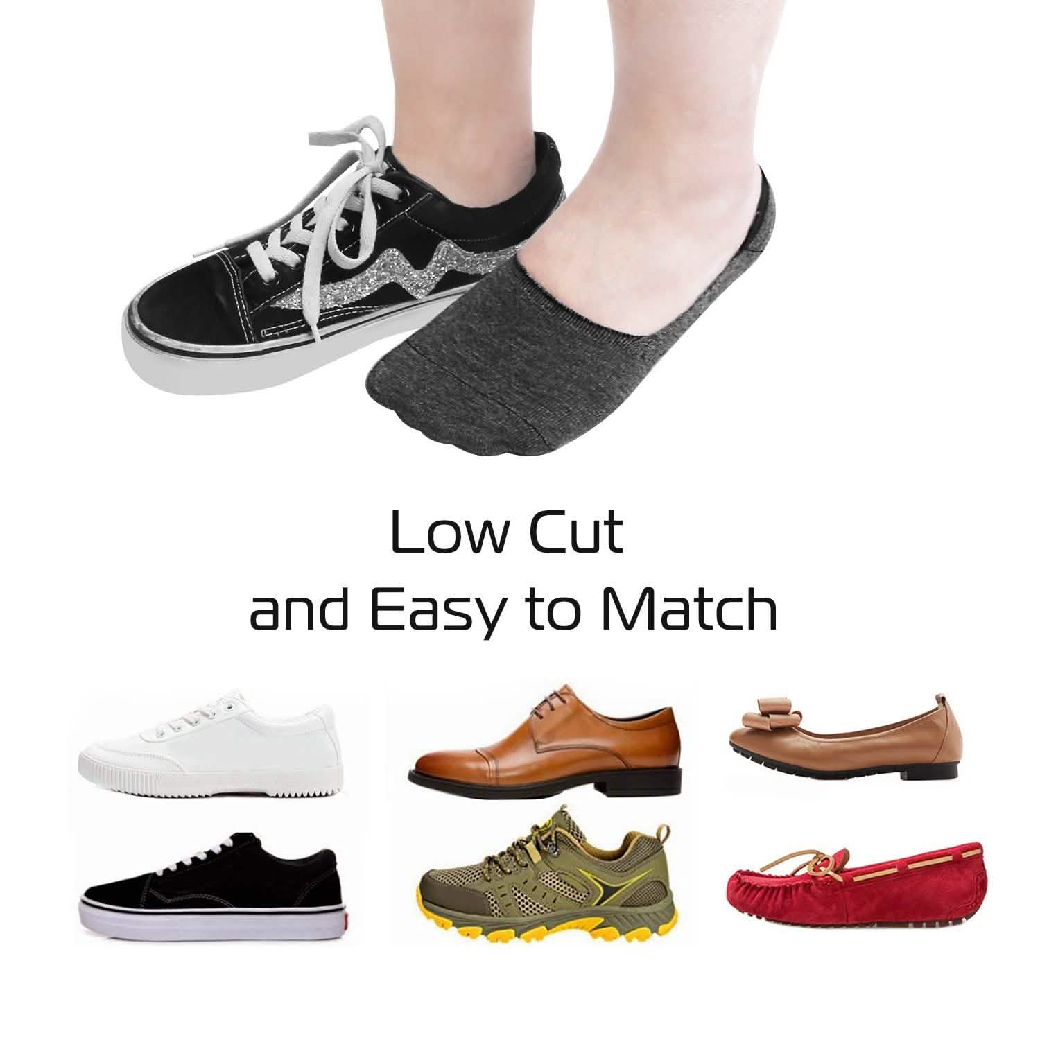 5-Pairs: Breathable No Show Boat Socks Non-Slip DailySale