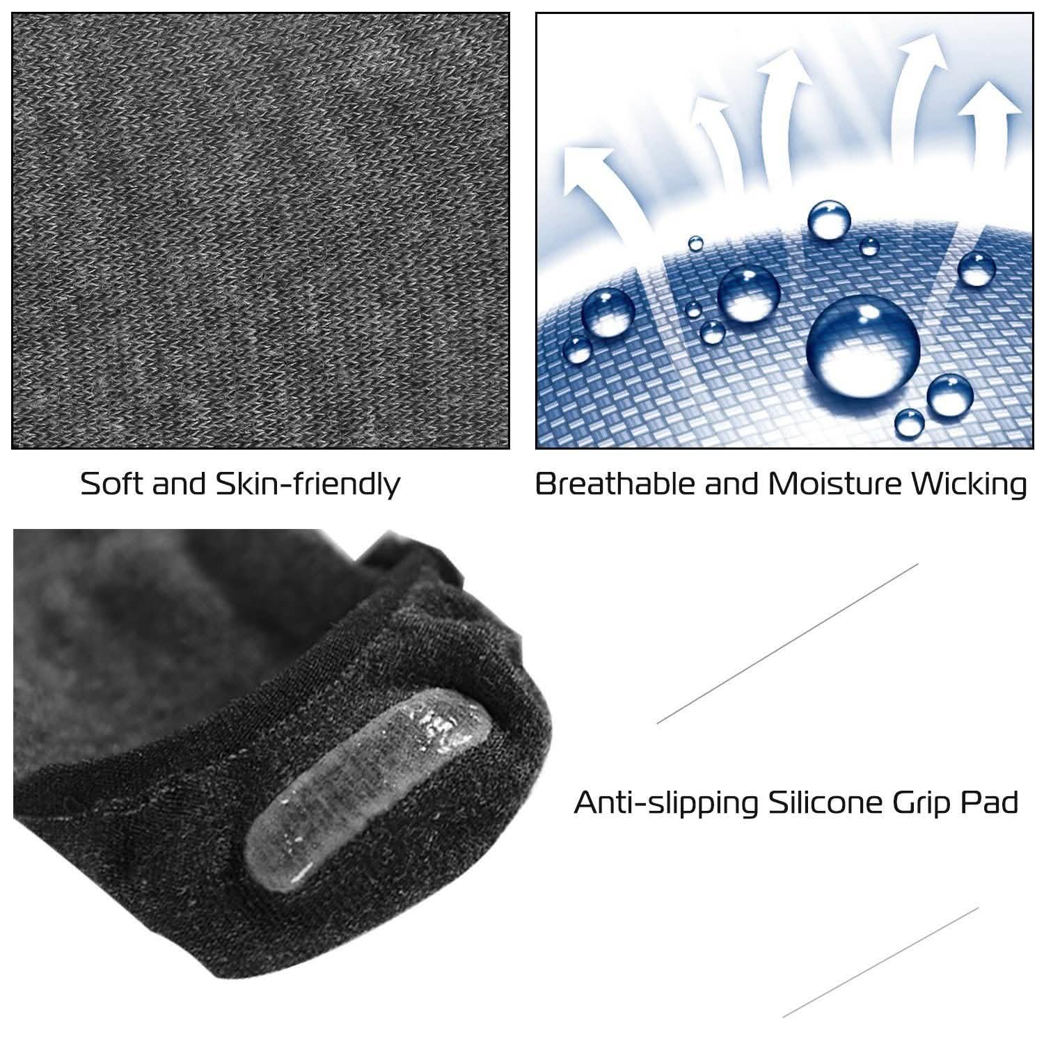 5-Pairs: Breathable No Show Boat Socks Non-Slip DailySale