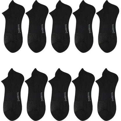 5-Pairs: Casual Ankle Boat Socks With Towel Bottom DailySale