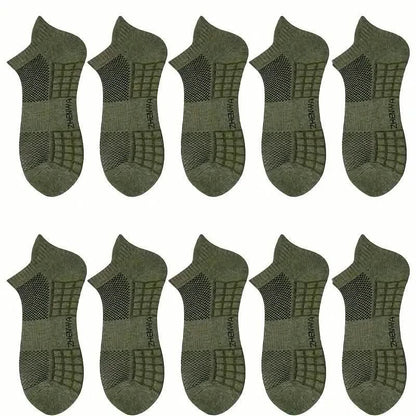 5-Pairs: Casual Ankle Boat Socks With Towel Bottom DailySale