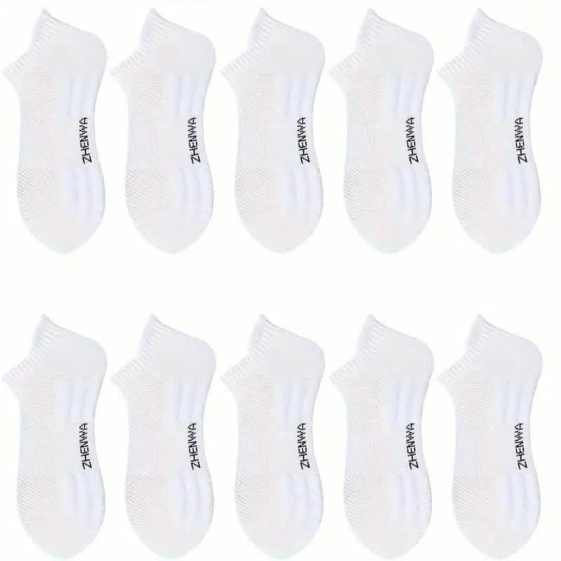 5-Pairs: Casual Ankle Boat Socks With Towel Bottom DailySale