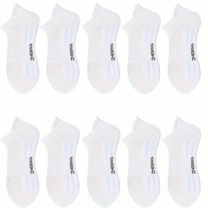 5-Pairs: Casual Ankle Boat Socks With Towel Bottom DailySale