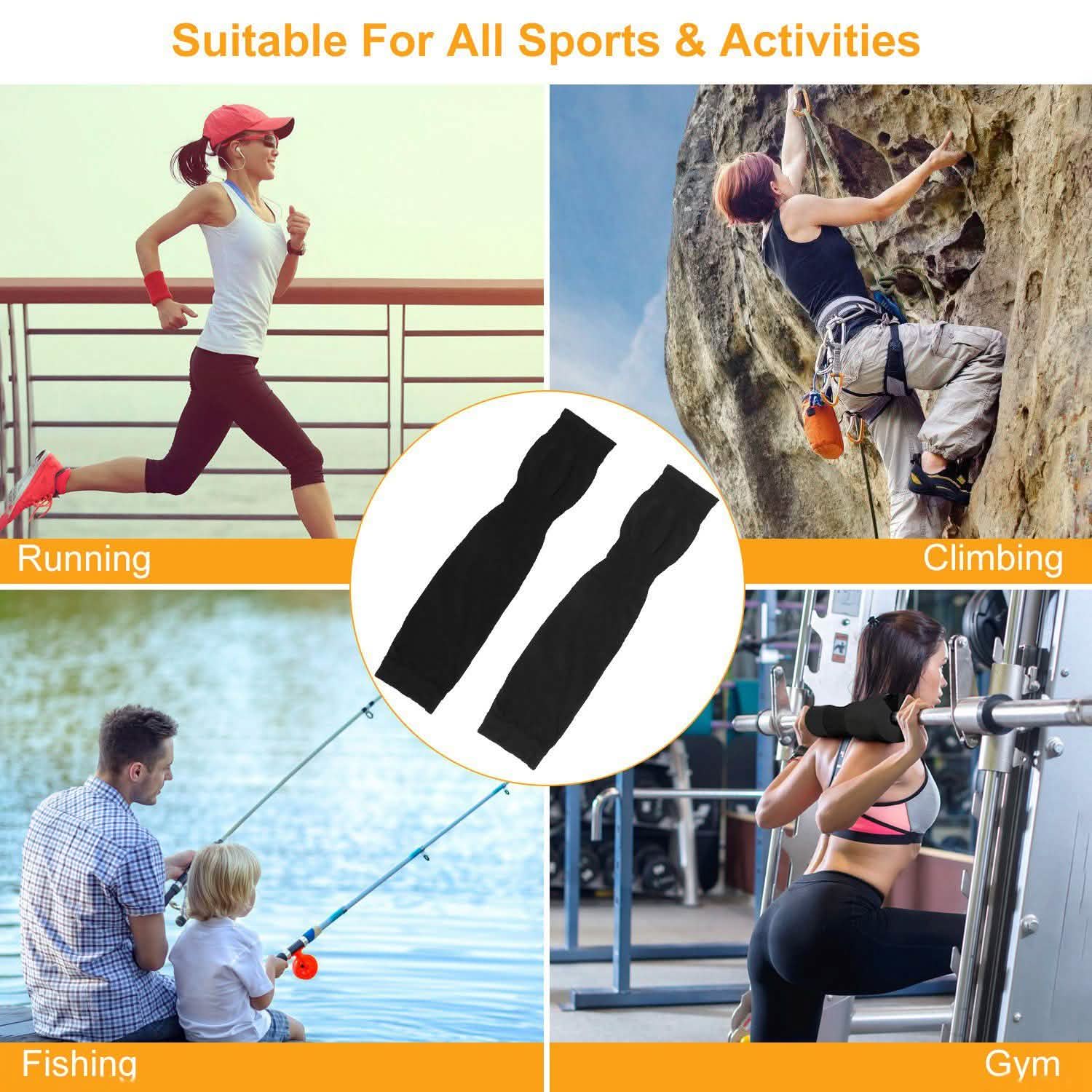 5-Pairs: Cooling Arm Sleeve Anti-UV Sun Protection DailySale