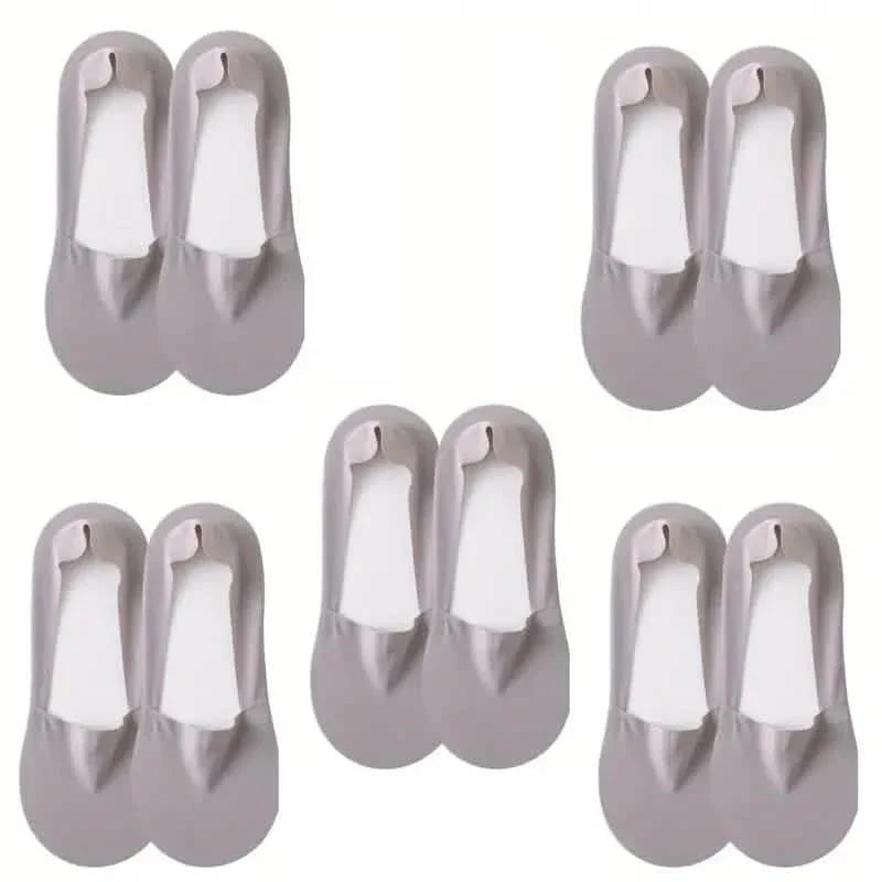 5-Pairs: Low Cut No Show Socks for Women - Invisible, Non Slip, Breathable, Moisture Wicking DailySale