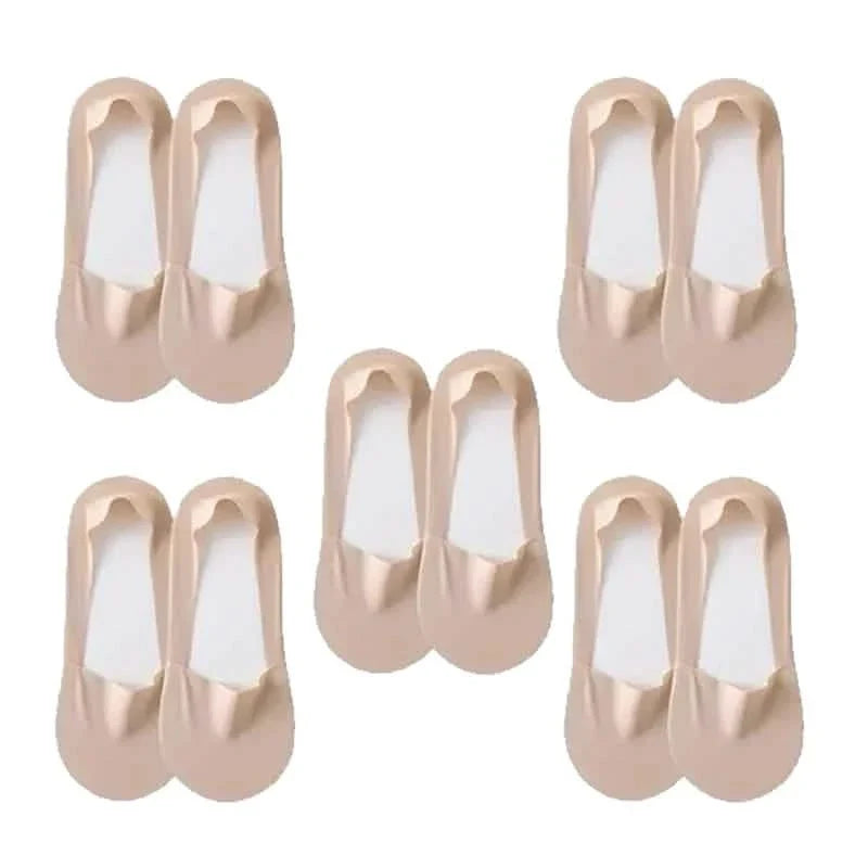 5-Pairs: Low Cut No Show Socks for Women - Invisible, Non Slip, Breathable, Moisture Wicking DailySale